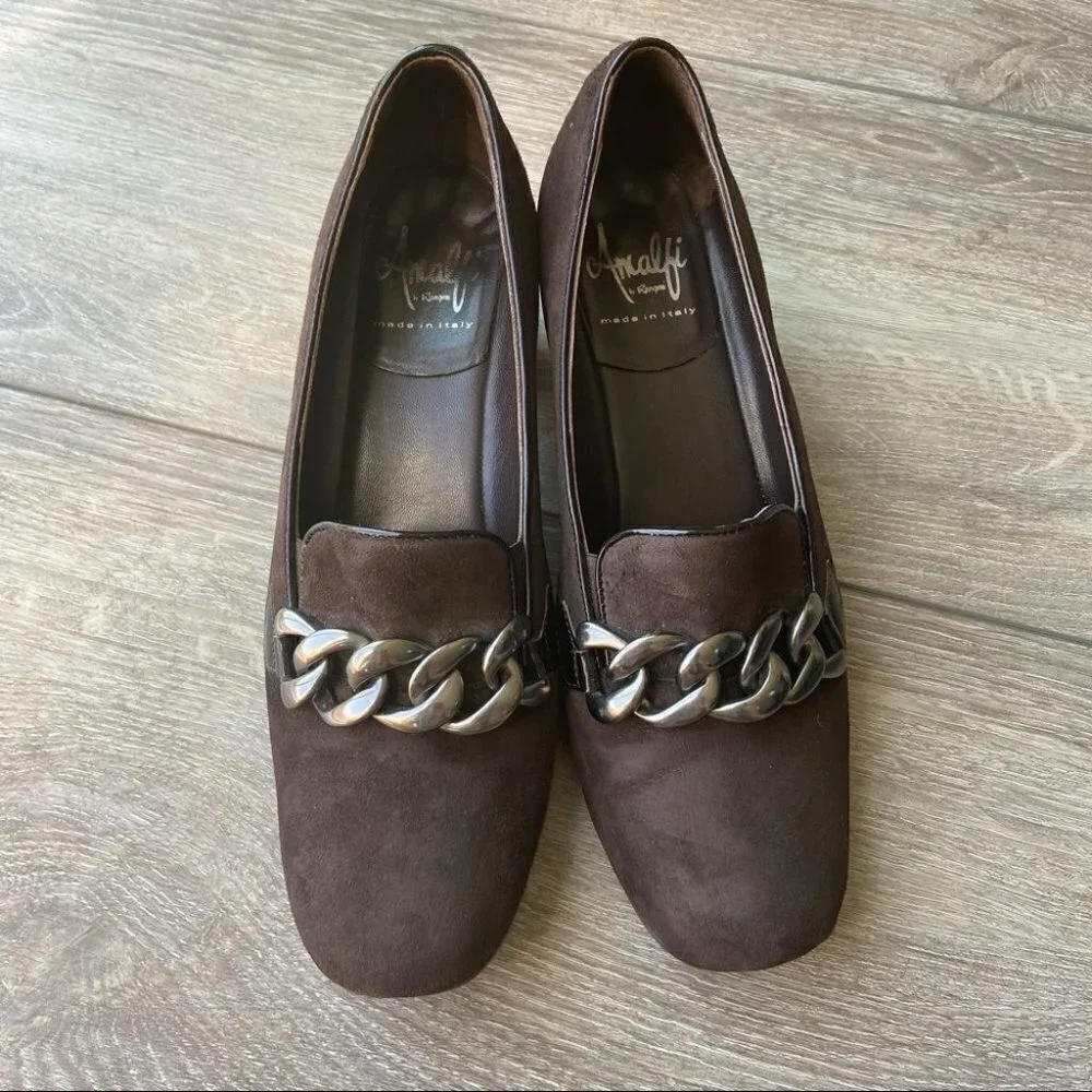 AMALFI BY RANGONI Serge Chain Suede Loafer Pump - Picture 2 of 11
